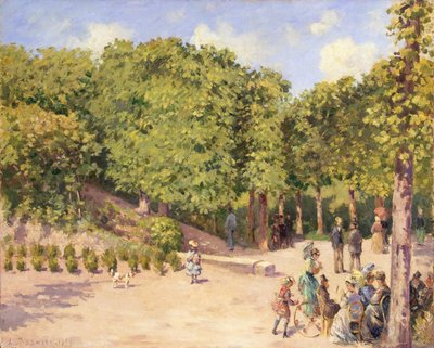 Stadspark in Pontoise door Camille Jacob Pissarro